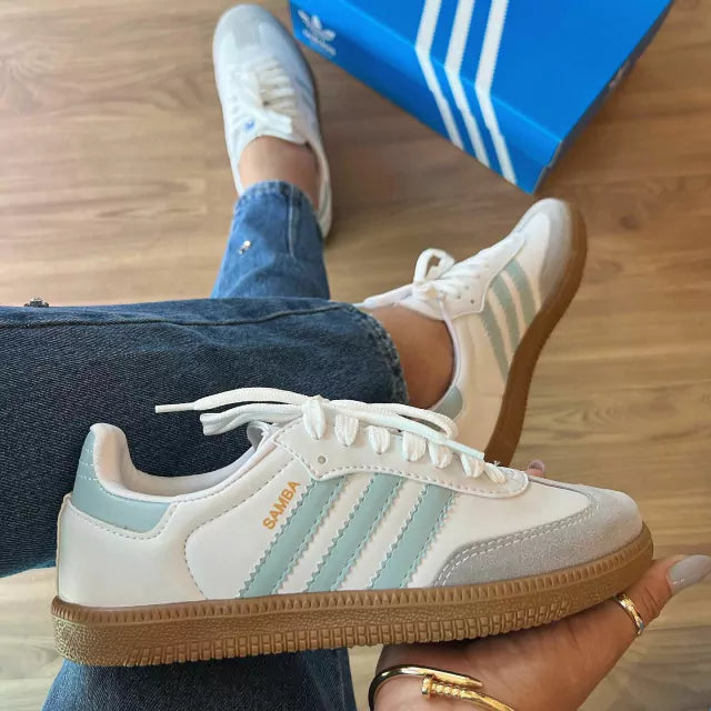 Tênis Branco Azul Samba Linha