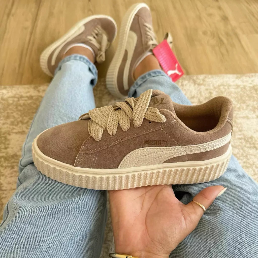 Tênis Suede Soft Marfim