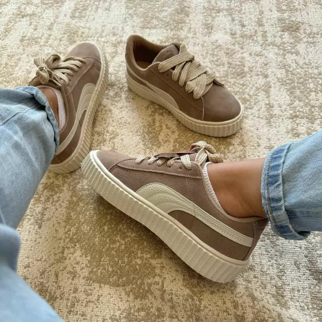 Tênis Suede Soft Marfim